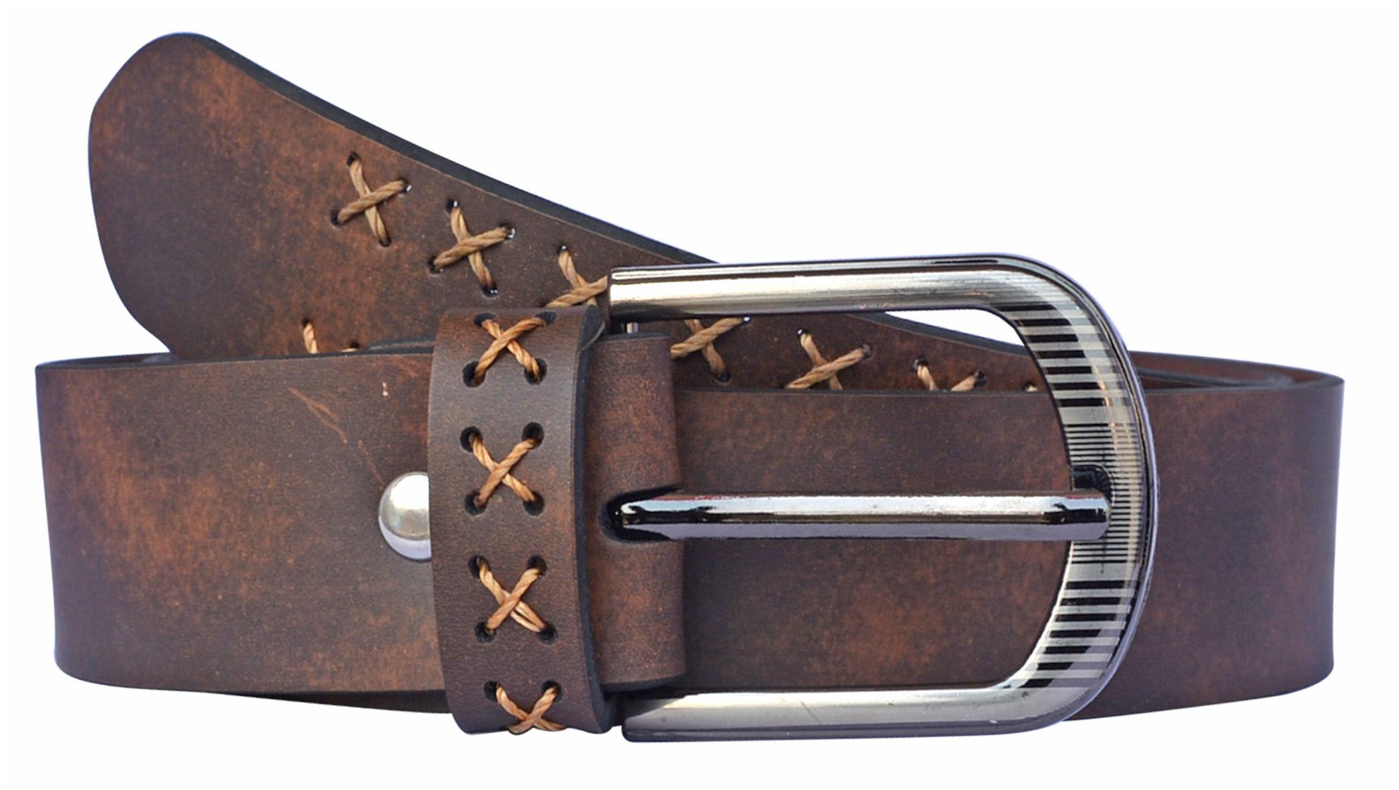 

Sunshopping Men s Brown Formal Synthetic Belt