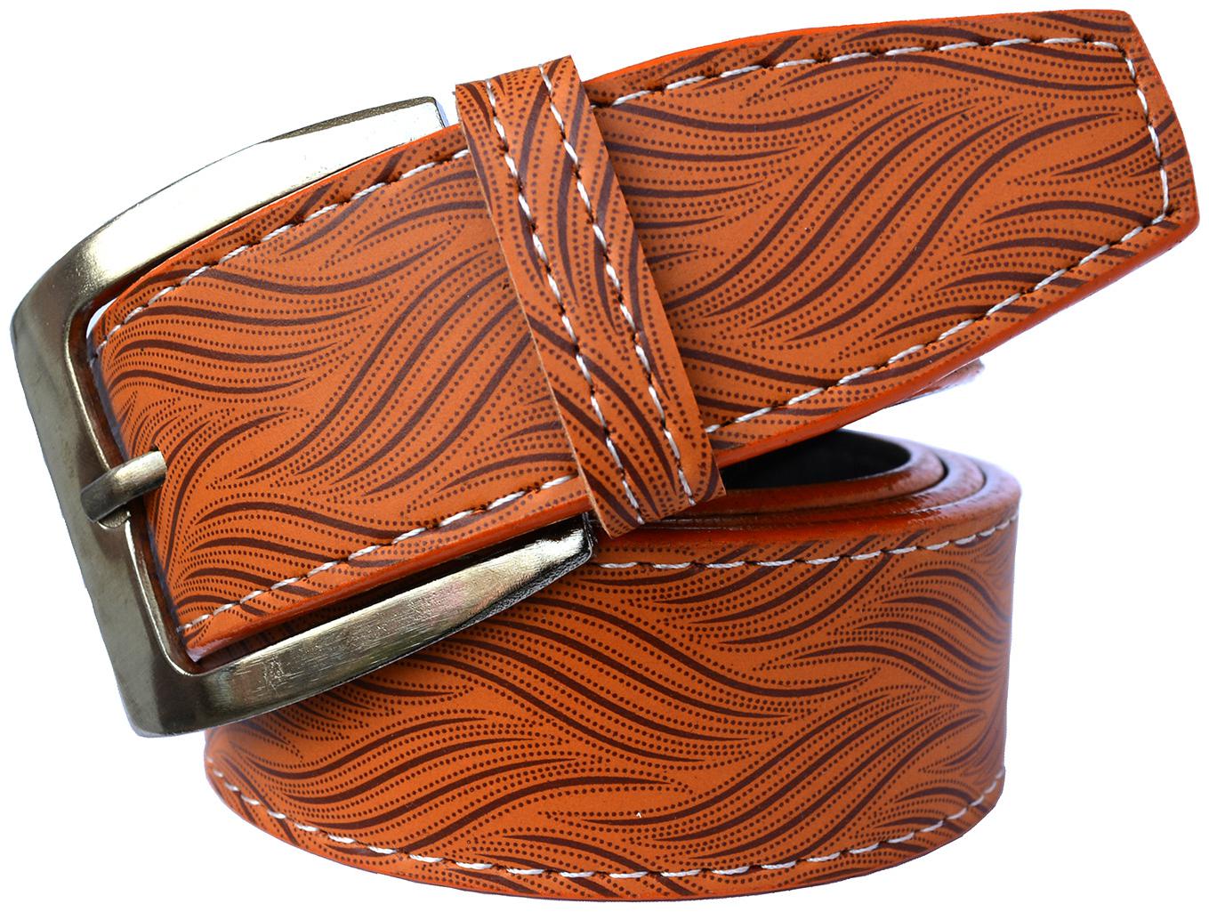 

Sunshopping Men s Tan Formal Synthetic Belt