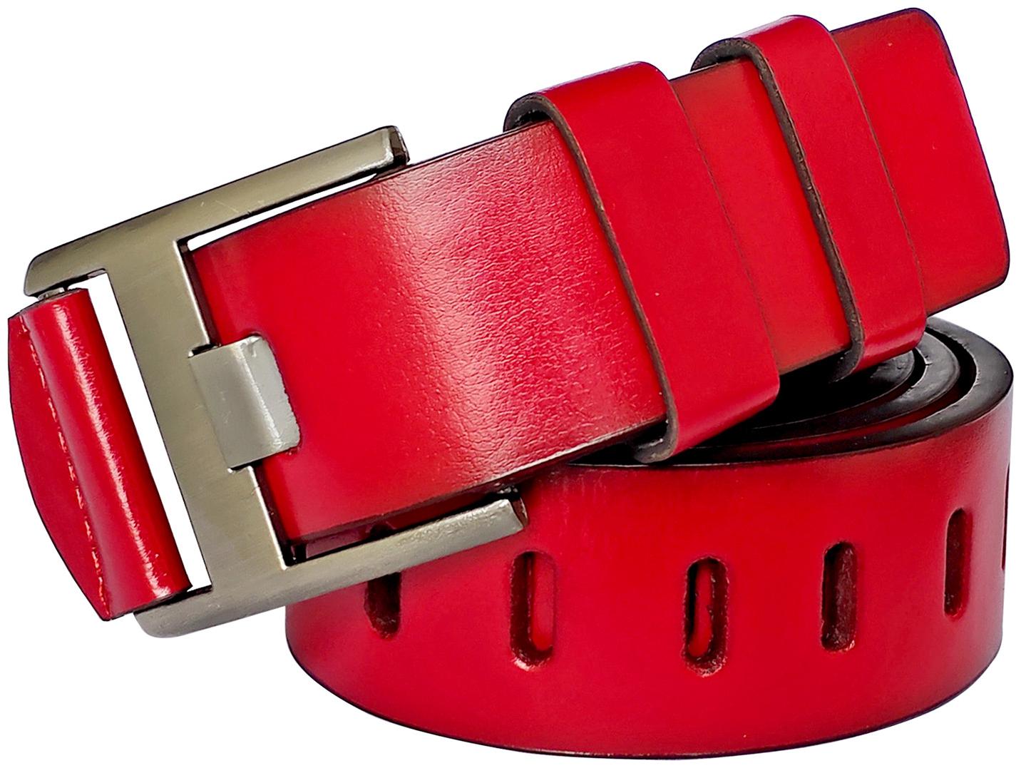 

Sunshopping men s Red Synthetic belt