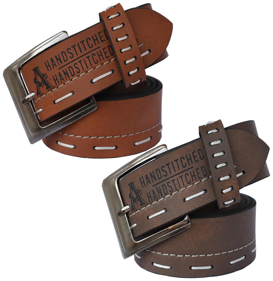 

Sunshopping Men Brown Formal Synthetic Belts