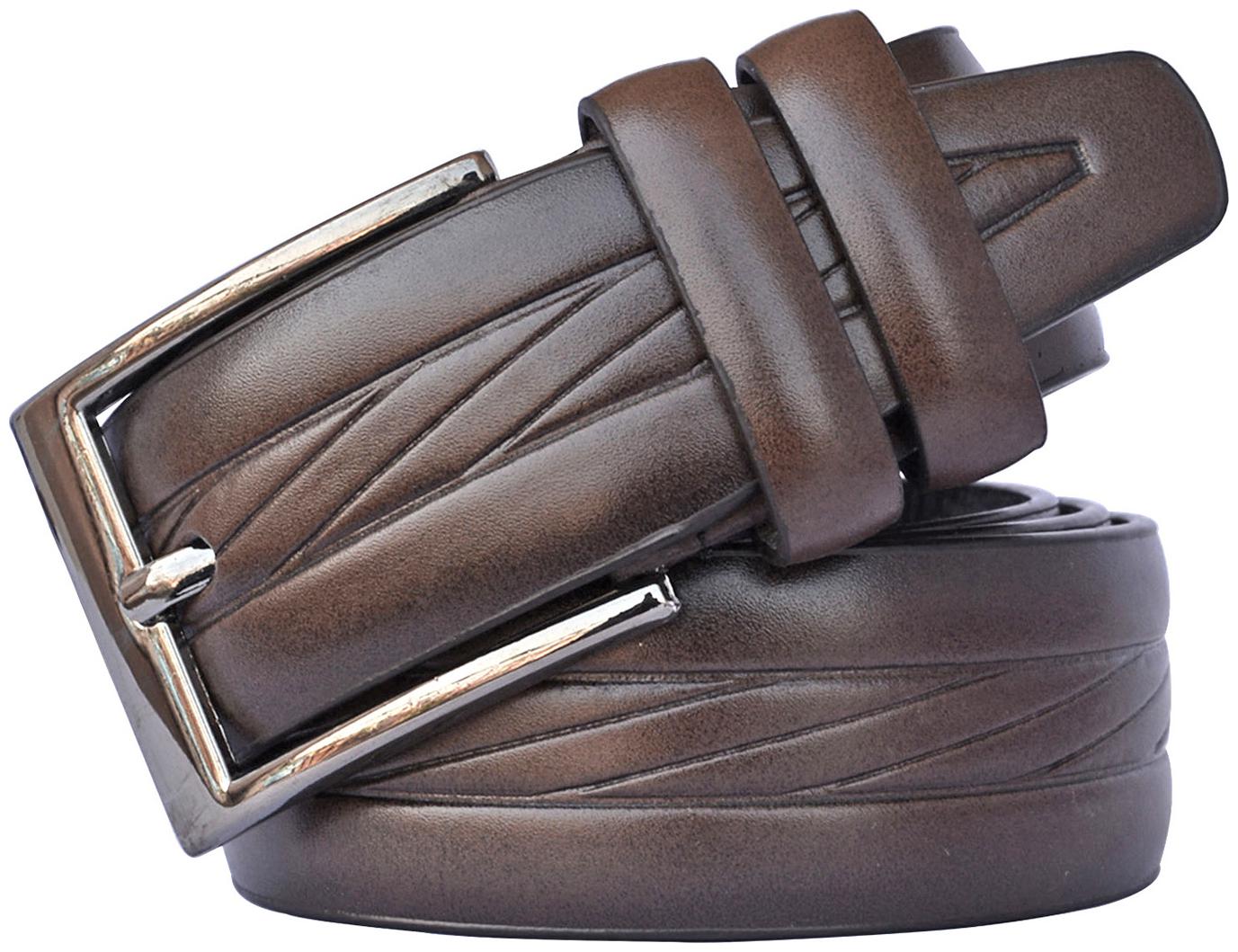 

Sunshopping Men s Brown Formal Synthetic Belt