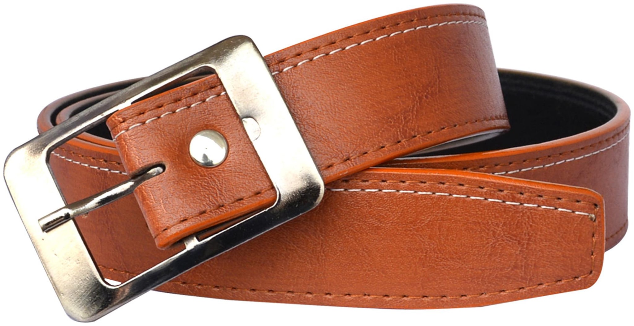 

Sunshopping Men s Tan Formal Synthetic Belt