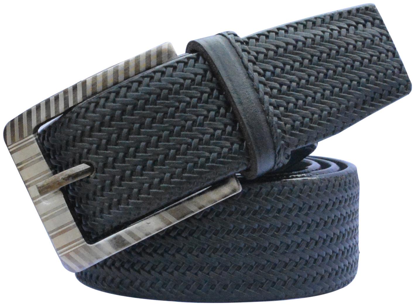 

Sunshopping Men Black Leatherite Needle Pin Point Buckle Belt