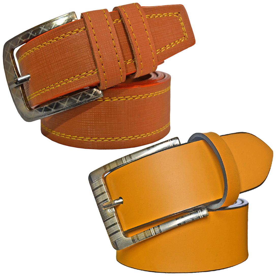 

Sunshopping Men s Tan Synthetic Leather Belt