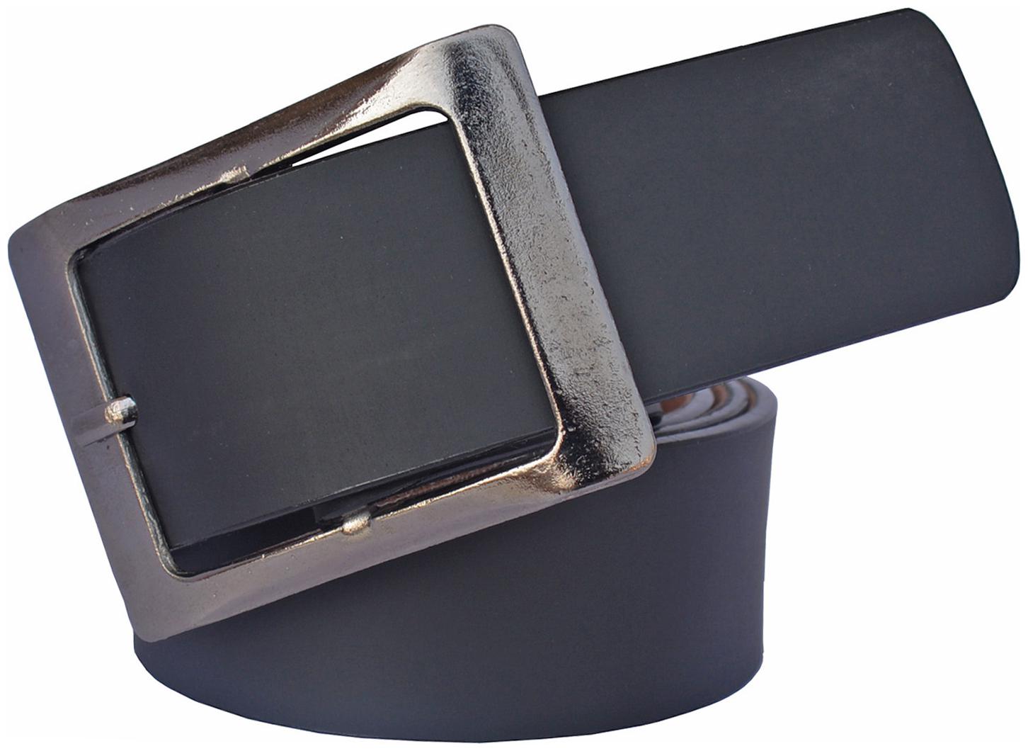 

Sunshopping men s Black Rectangle shape Buckle Leatherite belt