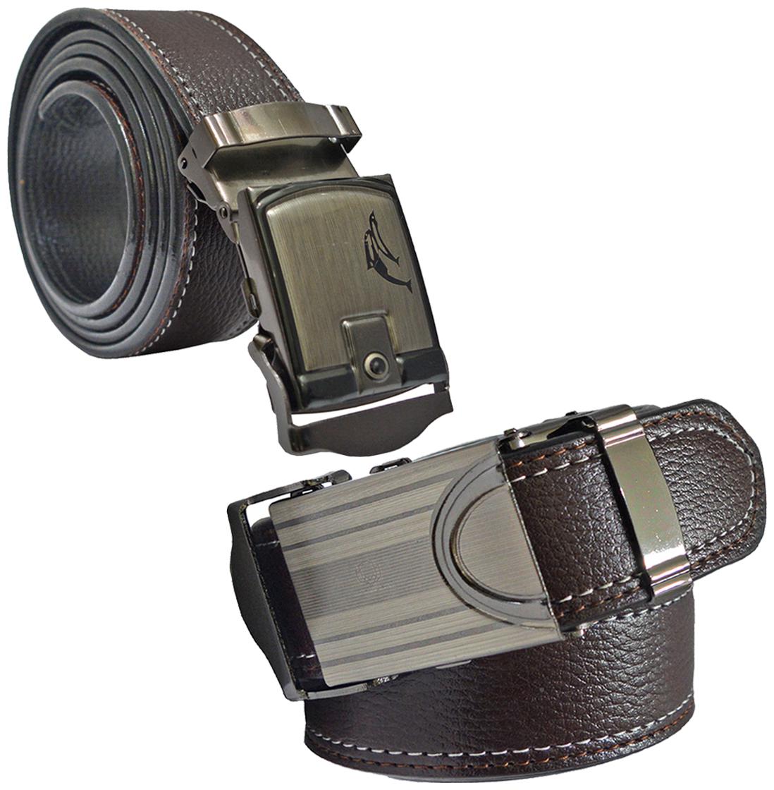 

Sunshopping Men brown leatherite needle pin point buckle belt