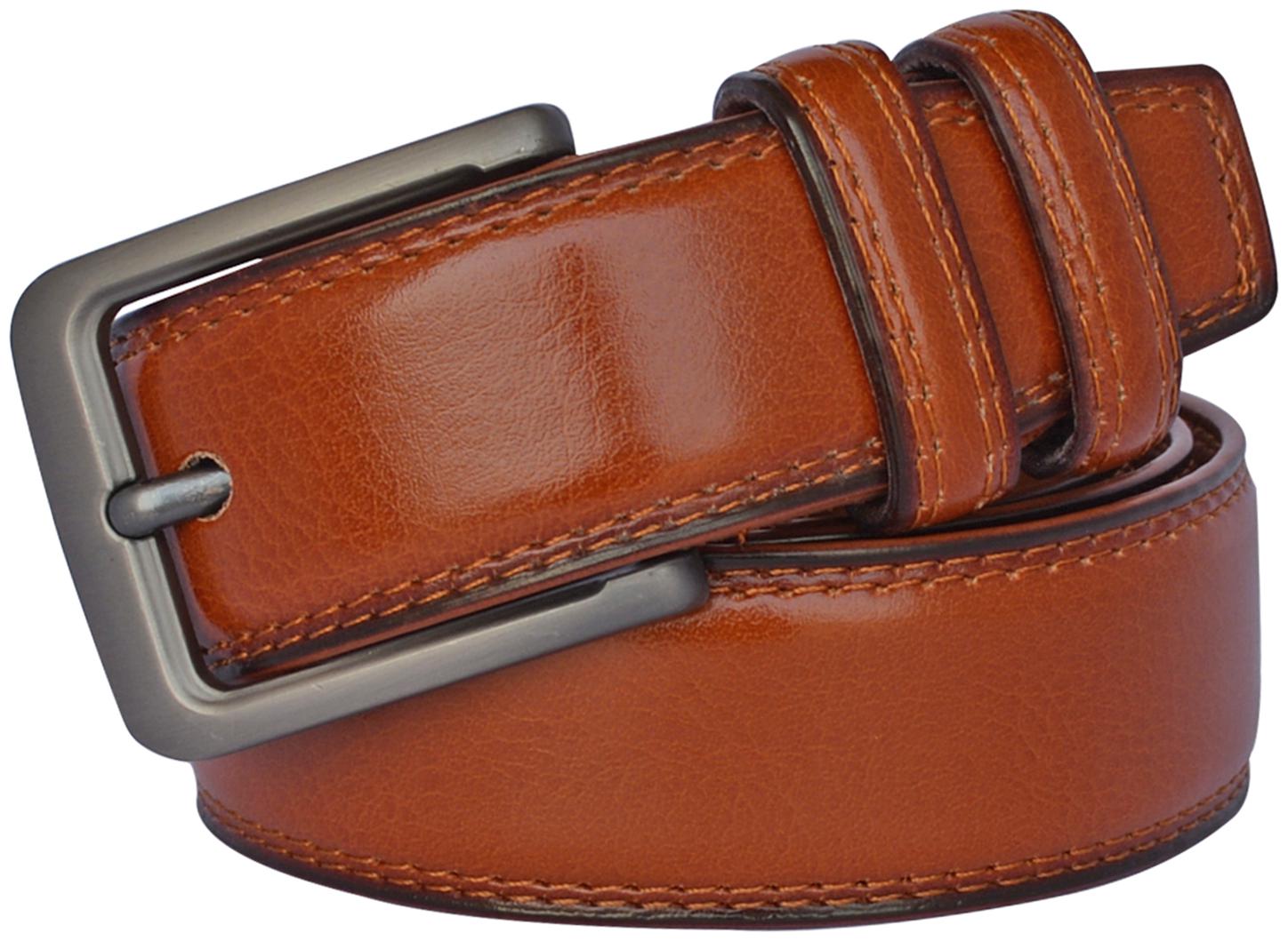 

Sunshopping Men s Tan Leatherite Needle Pin Point Buckle Belt