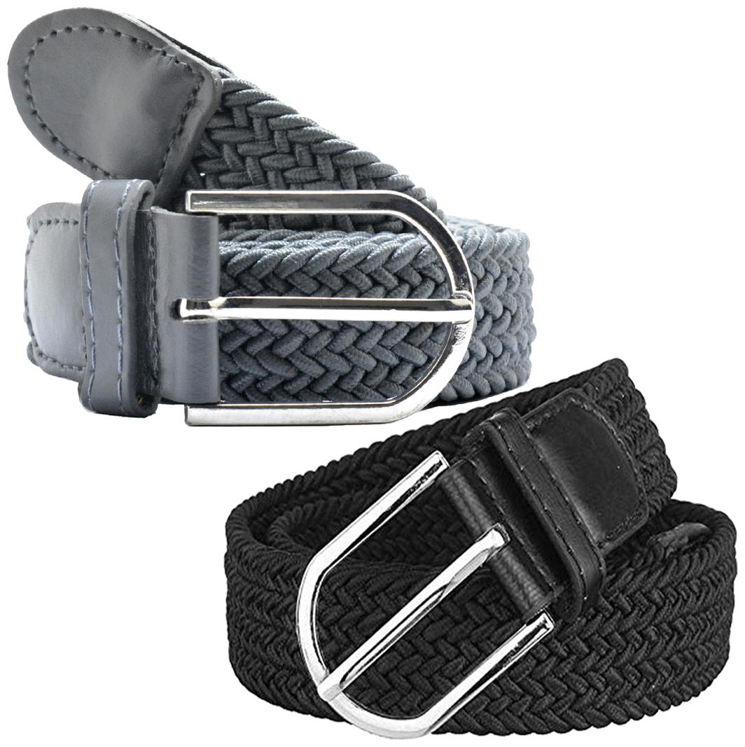 

Sunshopping Men Black And Grey Elastic Belt