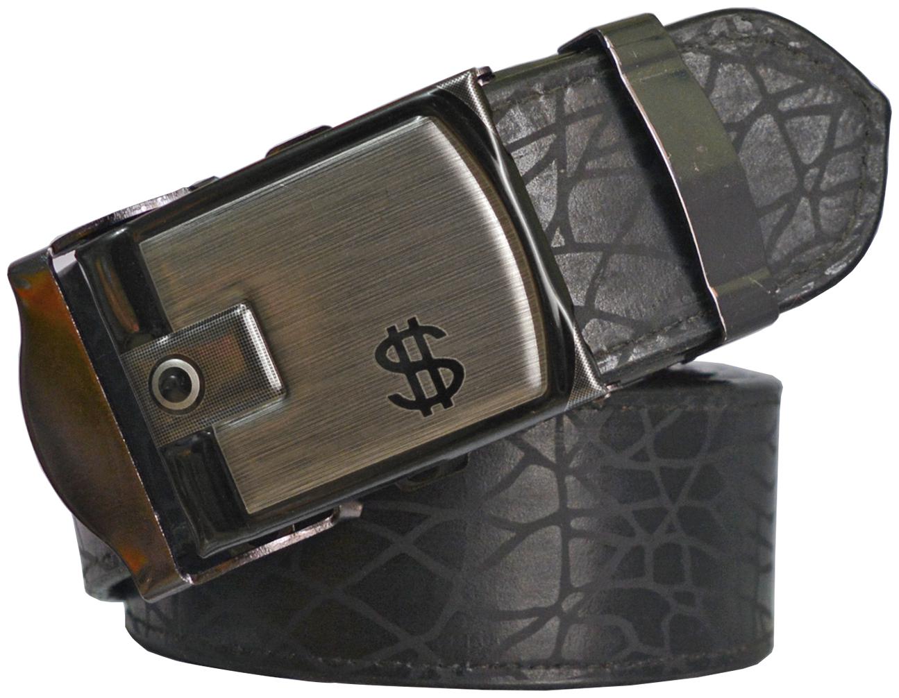 

Sunshopping men s black leatherite auto lock buckle belt (size from 28 to 42 )