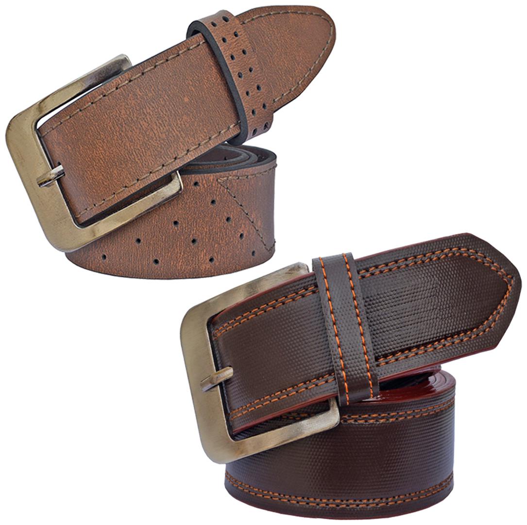 

Sunshopping men s Brown Synthetic belts combo