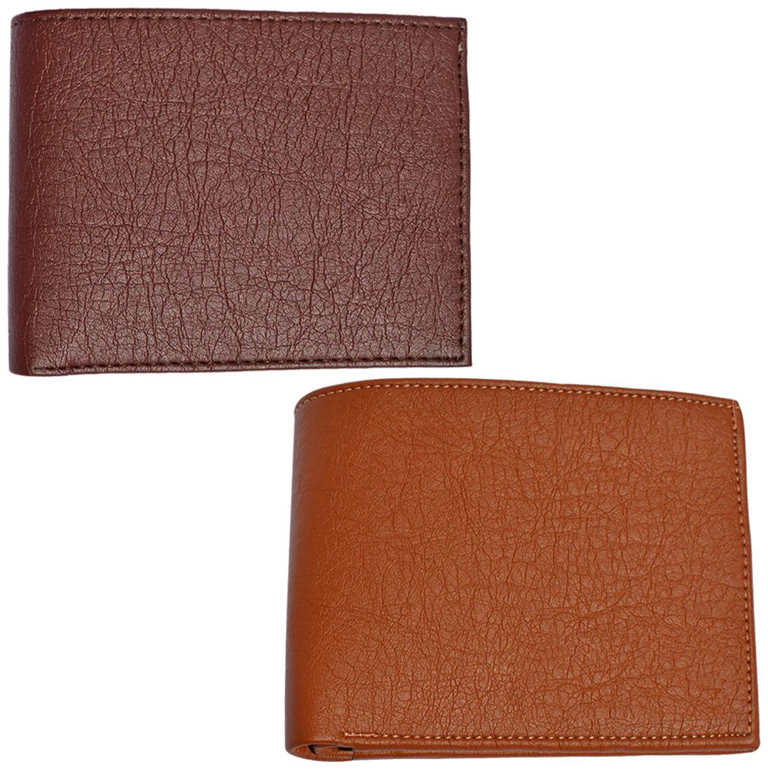 

Sunshopping Men Tan Brown Synthetic leather Bi-Fold Wallet ( Pack of 2 )