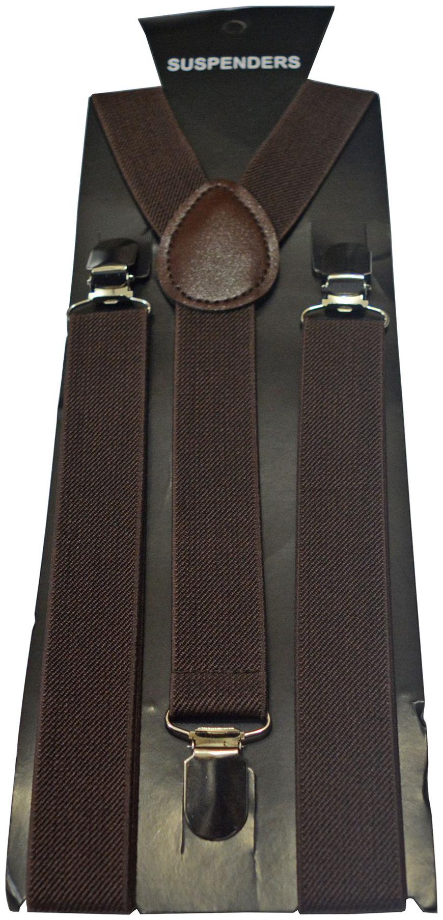 

Sunshopping men s dark brown elastic adjustable suspender
