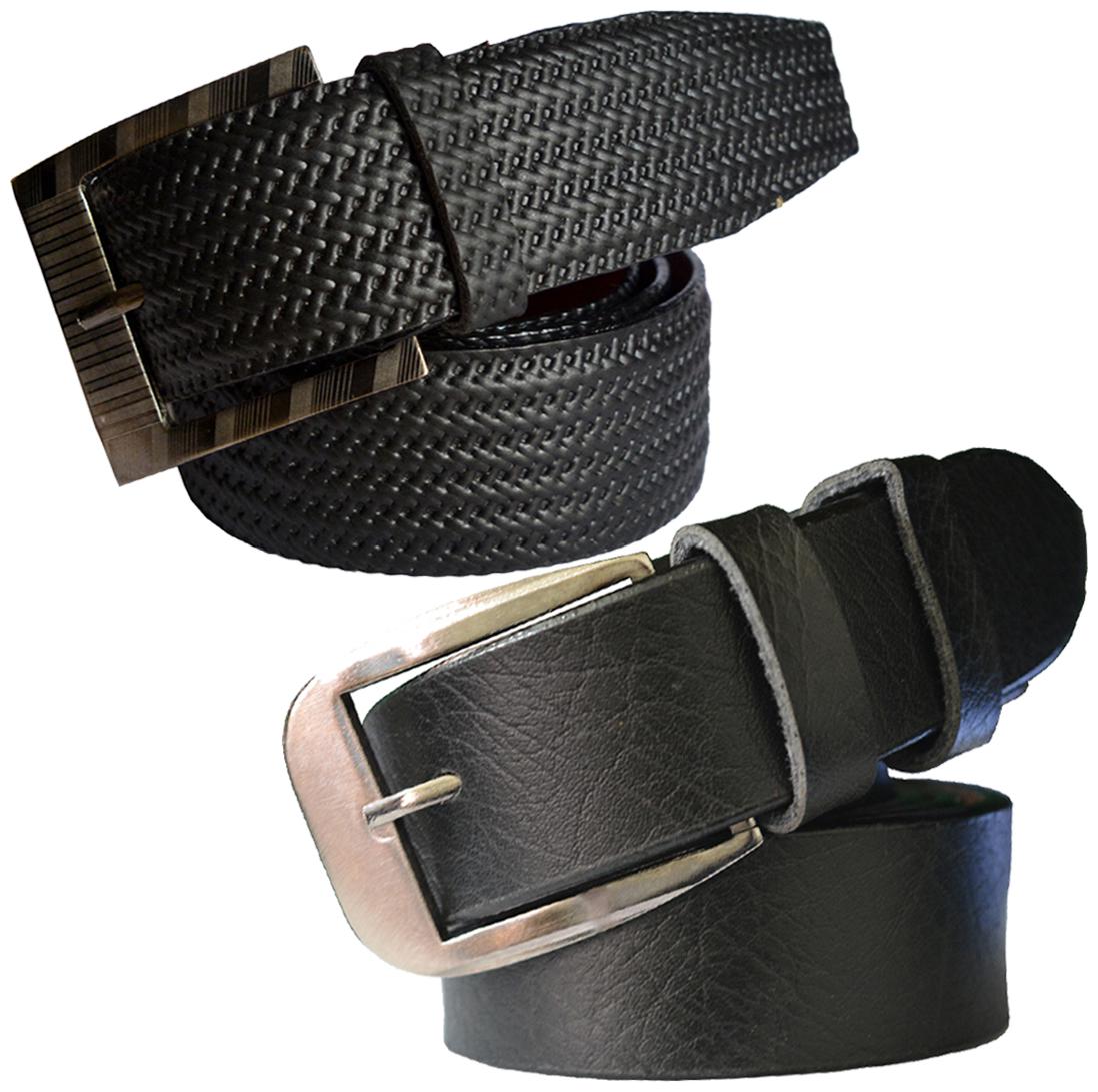 

Sunshopping men s Black Leatherite belts combo