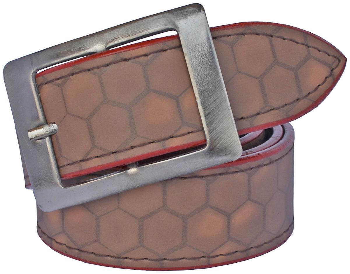 

Sunshopping men s Brown Rectangle shape Buckle Leatherite belt