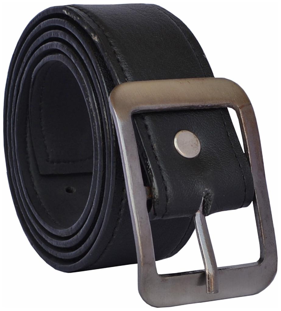 

Sunshopping men s Black Rectangle shape Buckle Leatherite belt