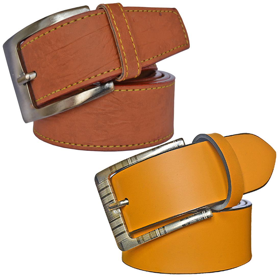 

Sunshopping Men s Tan Synthetic Leather Belt