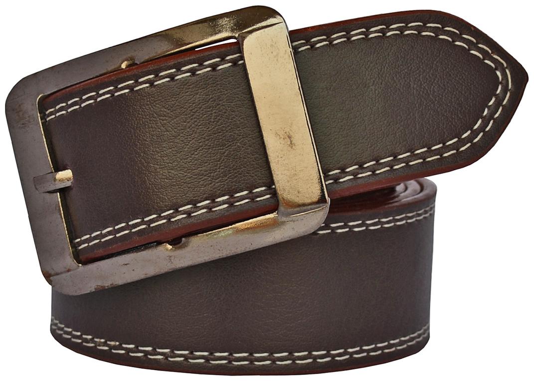 

Sunshopping men s Brown Rectangle shape Buckle Leatherite belt