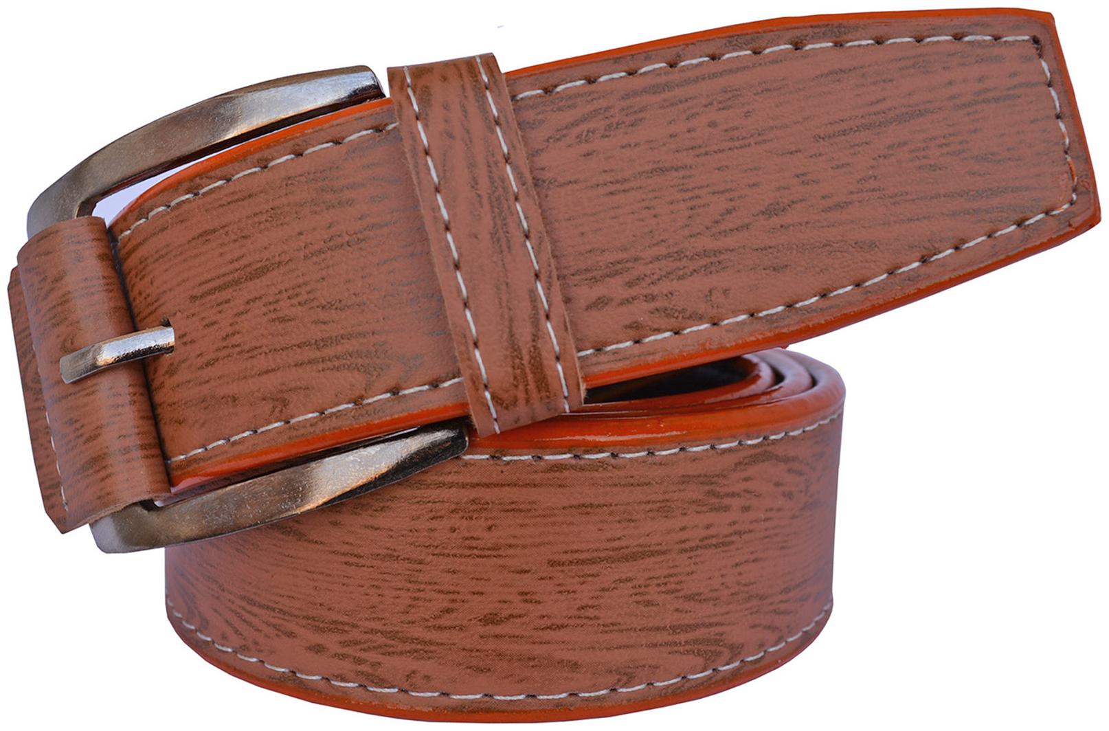 

Sunshopping Men s Brown Leatherite Needle Pin Point Buckle Belt