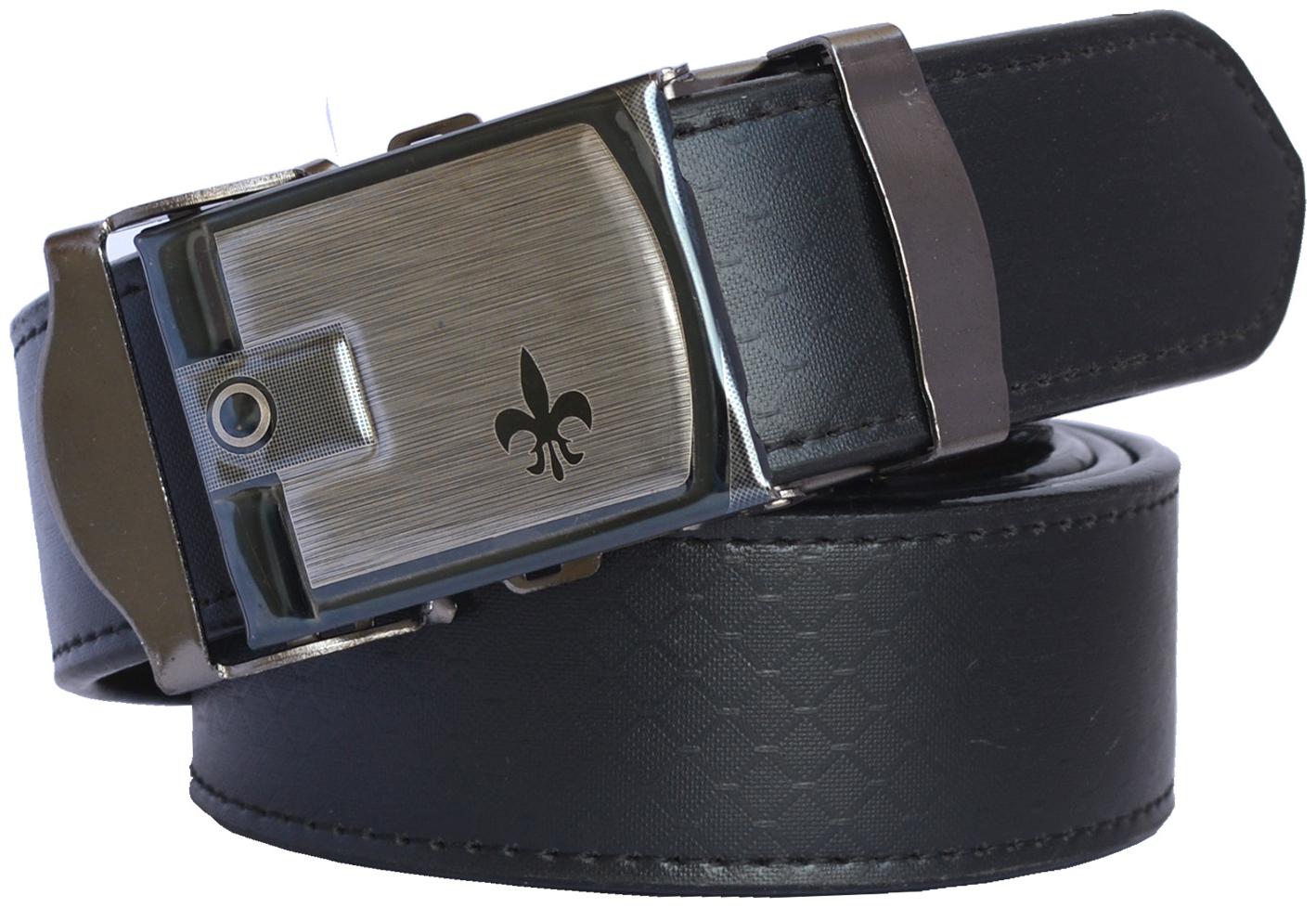 

Sunshopping men s Black Auto Lock Buckle Leatherite belt