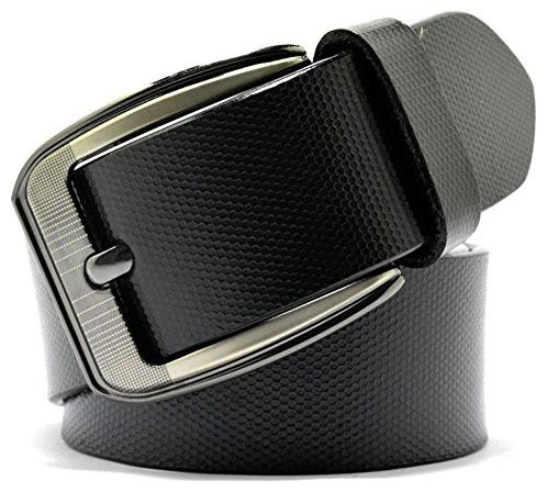 

Sunshopping men s Black Needle Pin Point Buckle Leather belt