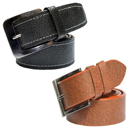 

Sunshopping men s black and tan leatherite needle pin point buckle belts combo