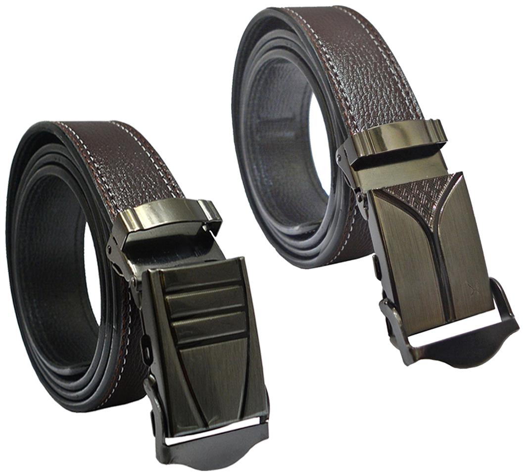 

Sunshopping Men brown leatherite needle pin point buckle belt