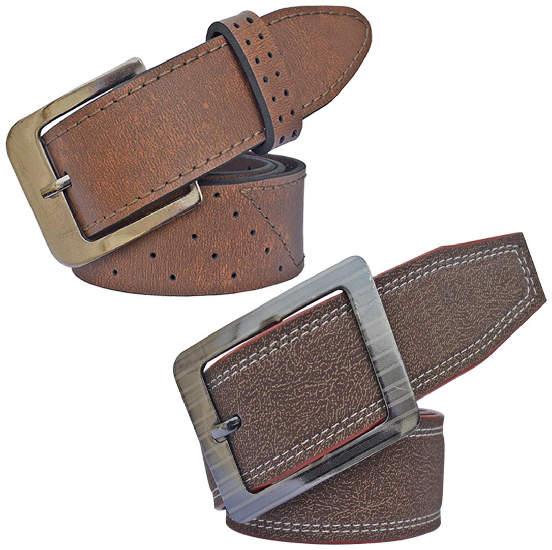 

Sunshopping men s Brown Synthetic belts combo