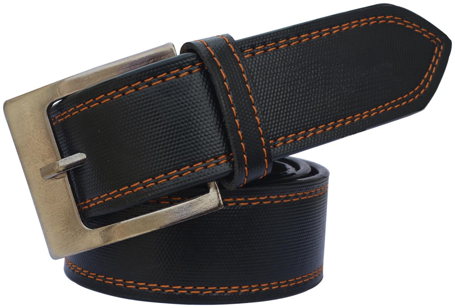 

Sunshopping Men S Black Leatherite Needle Pin Point Buckle Belt