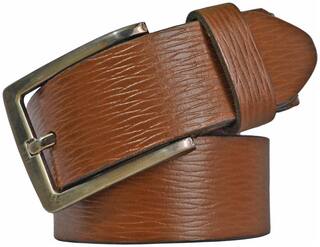 Sunshopping men's brown leatherite needle pin point buckle belt (size from 28 to 38)