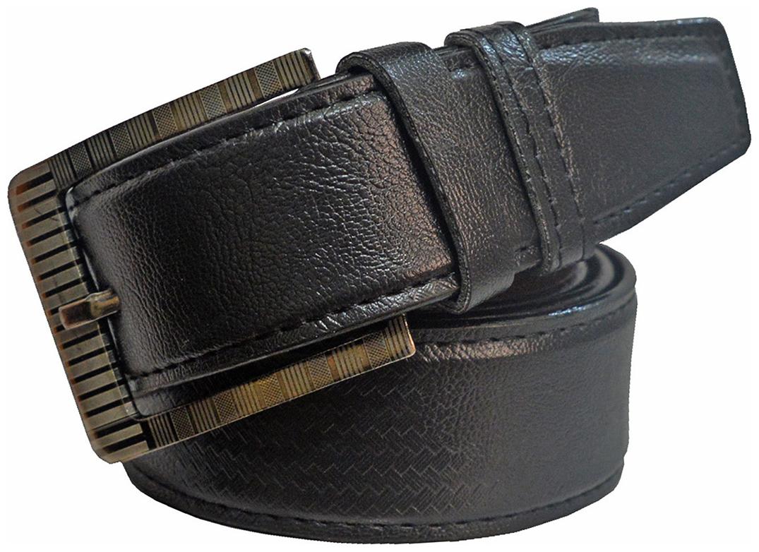 

Sunshopping Men black leatherite needle pin point buckle belt