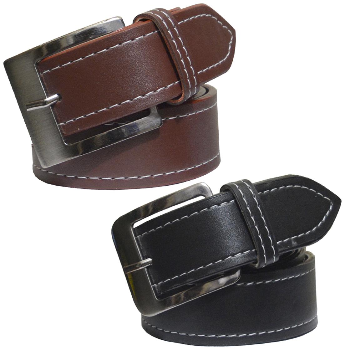 

Sunshopping men s Black and Brown belts combo