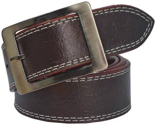 Sunshopping men's brown leatherite needle pin point buckle belt (size from 28 to 38)
