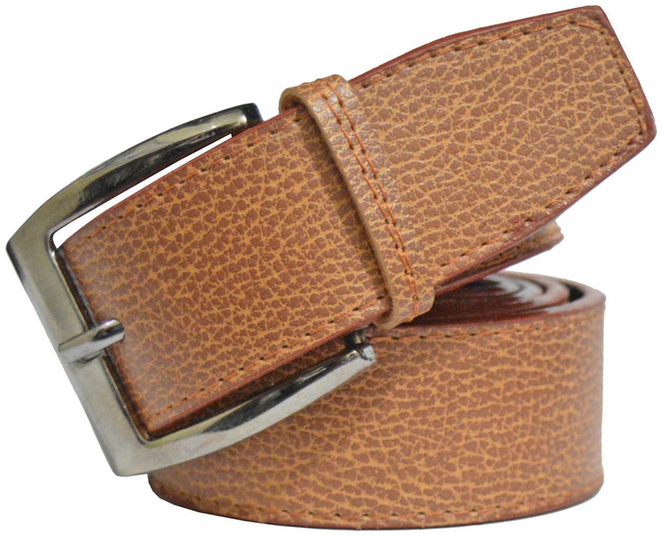 

Sunshopping men s tan leatherite needle pin point buckle belt