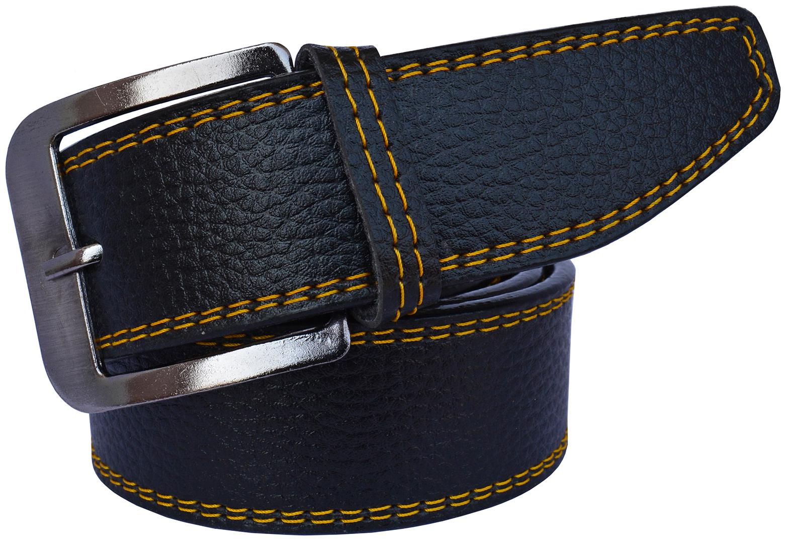 

Sunshopping men s Black Needle pin Point Buckle Leatherite belt