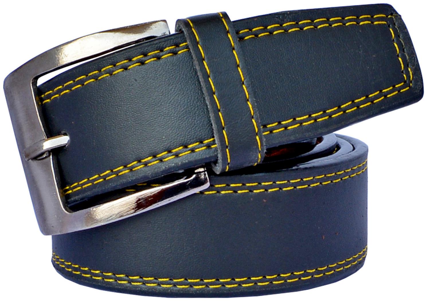 

Sunshopping Men Black Leatherite Needle Pin Point Buckle Belt
