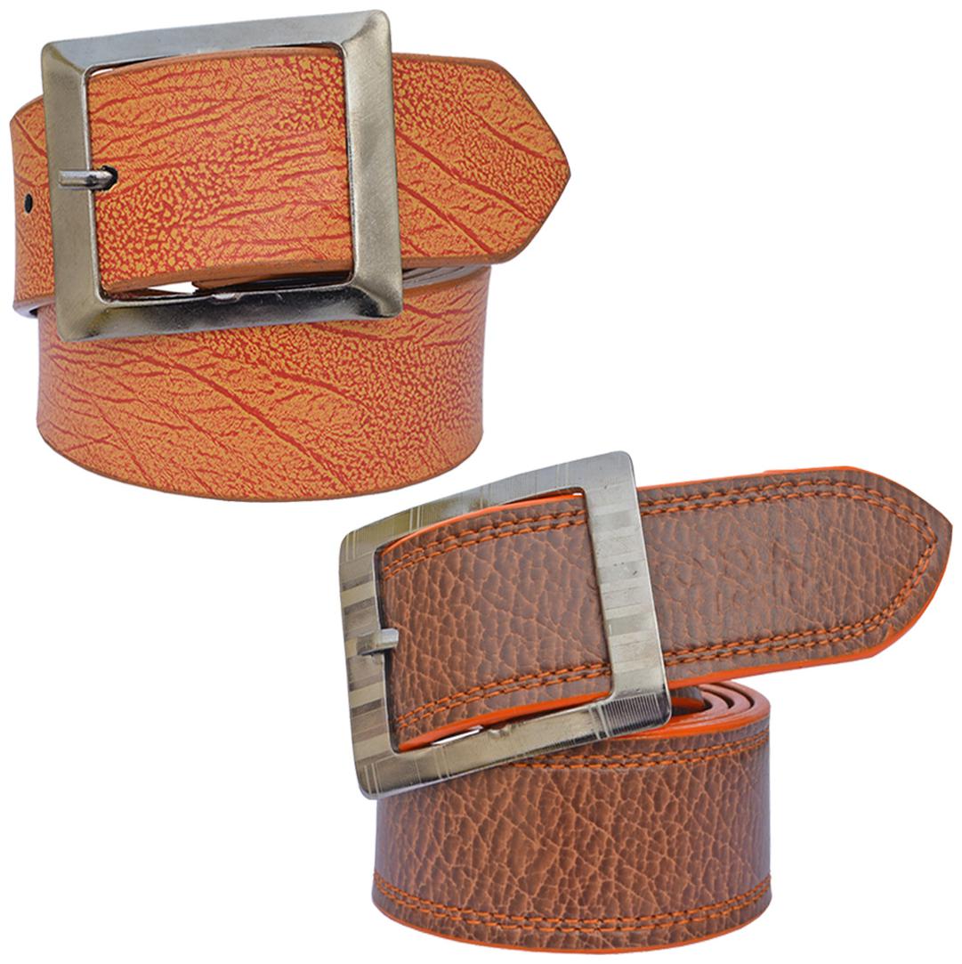 

Sunshopping men s Tan Synthetic belts combo