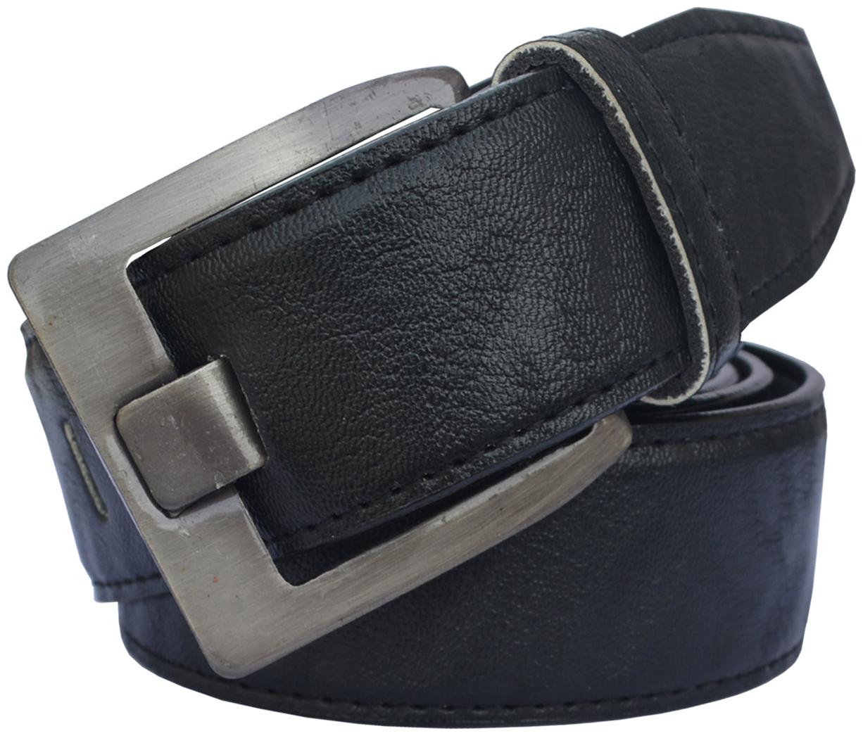 

Sunshopping Men Black Leatherite Needle Pin Point Buckle Belt