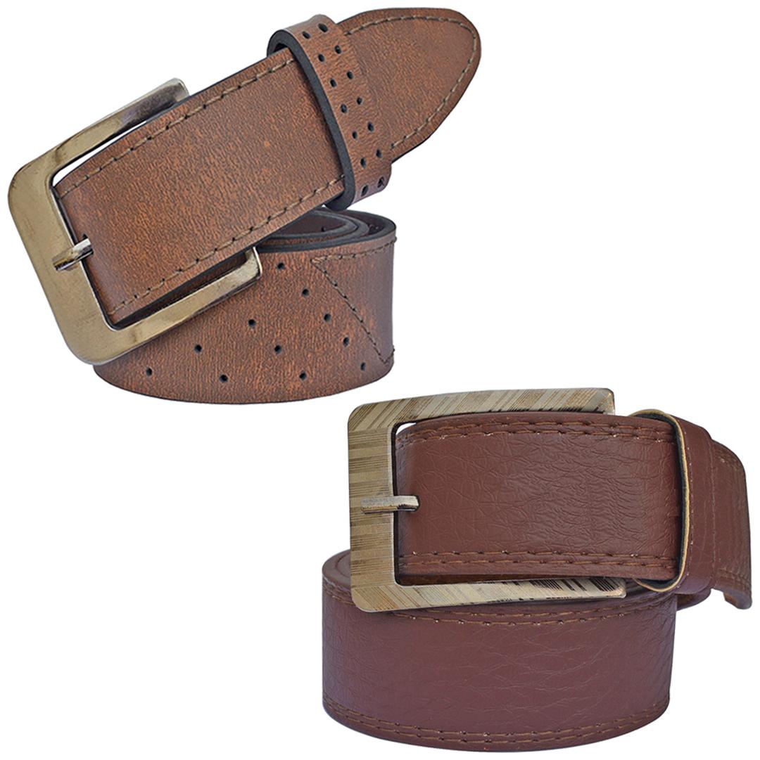 

Sunshopping men s Brown Synthetic belts combo