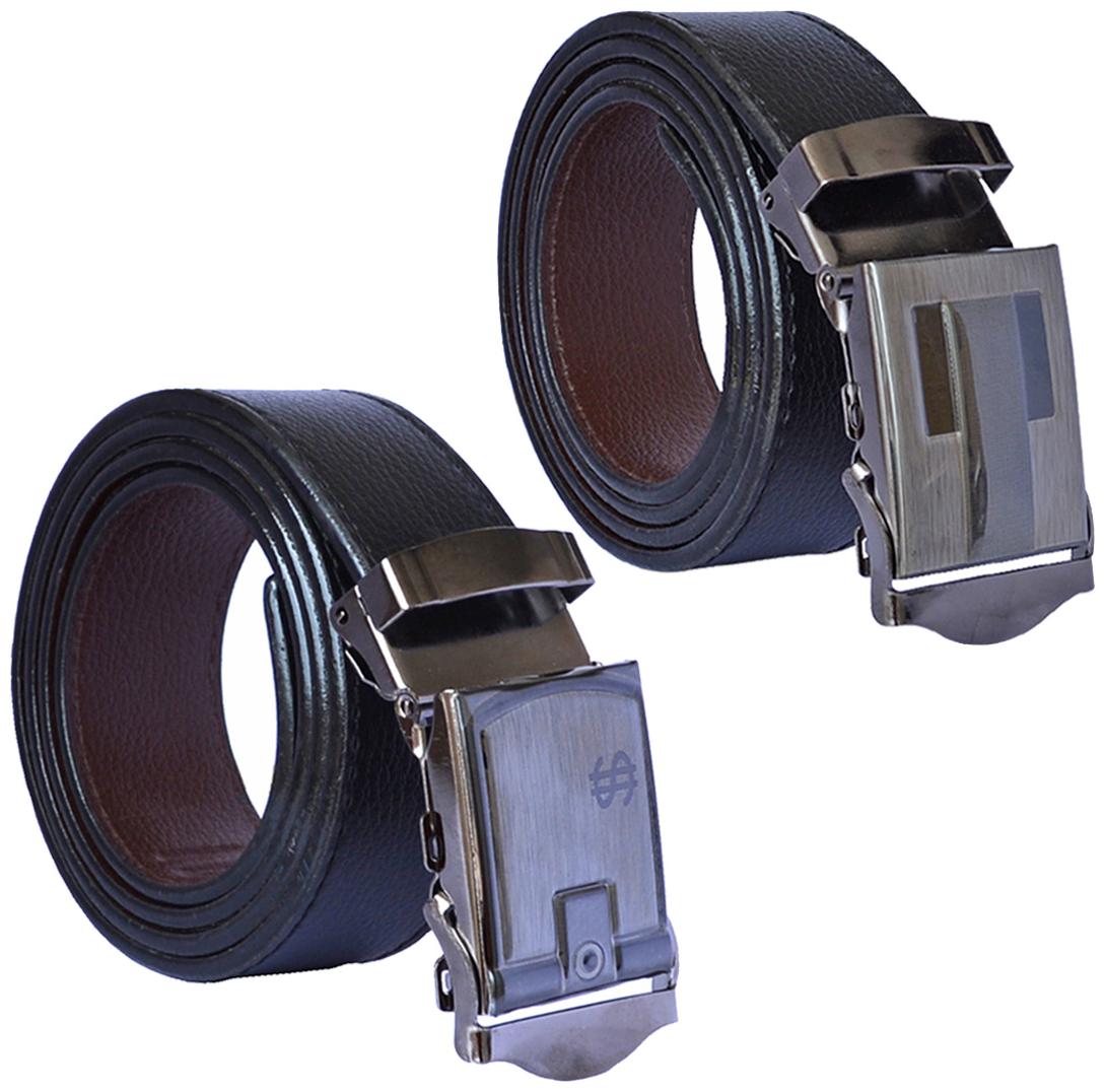 

Sunshopping Men s Black Synthetic Auto Lock Buckle Belt