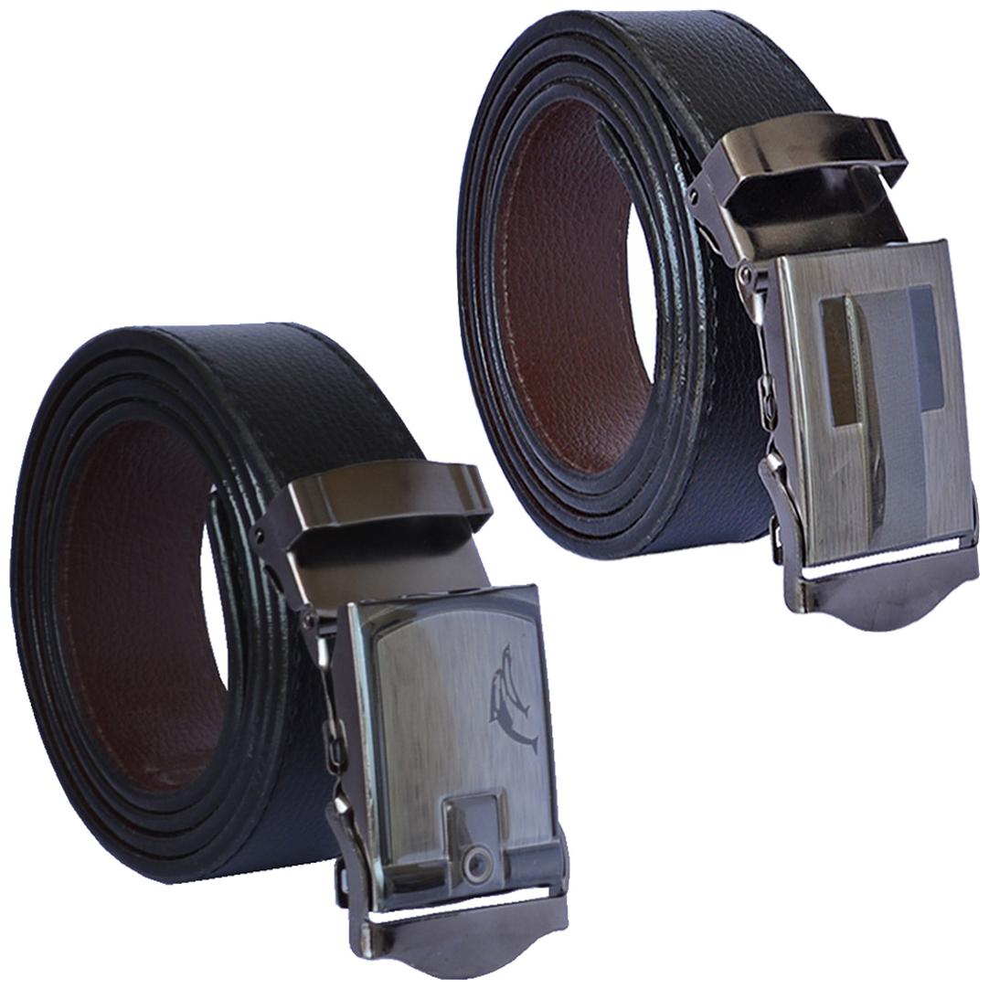 

Sunshopping Men s Black Synthetic Auto Lock Buckle Belt