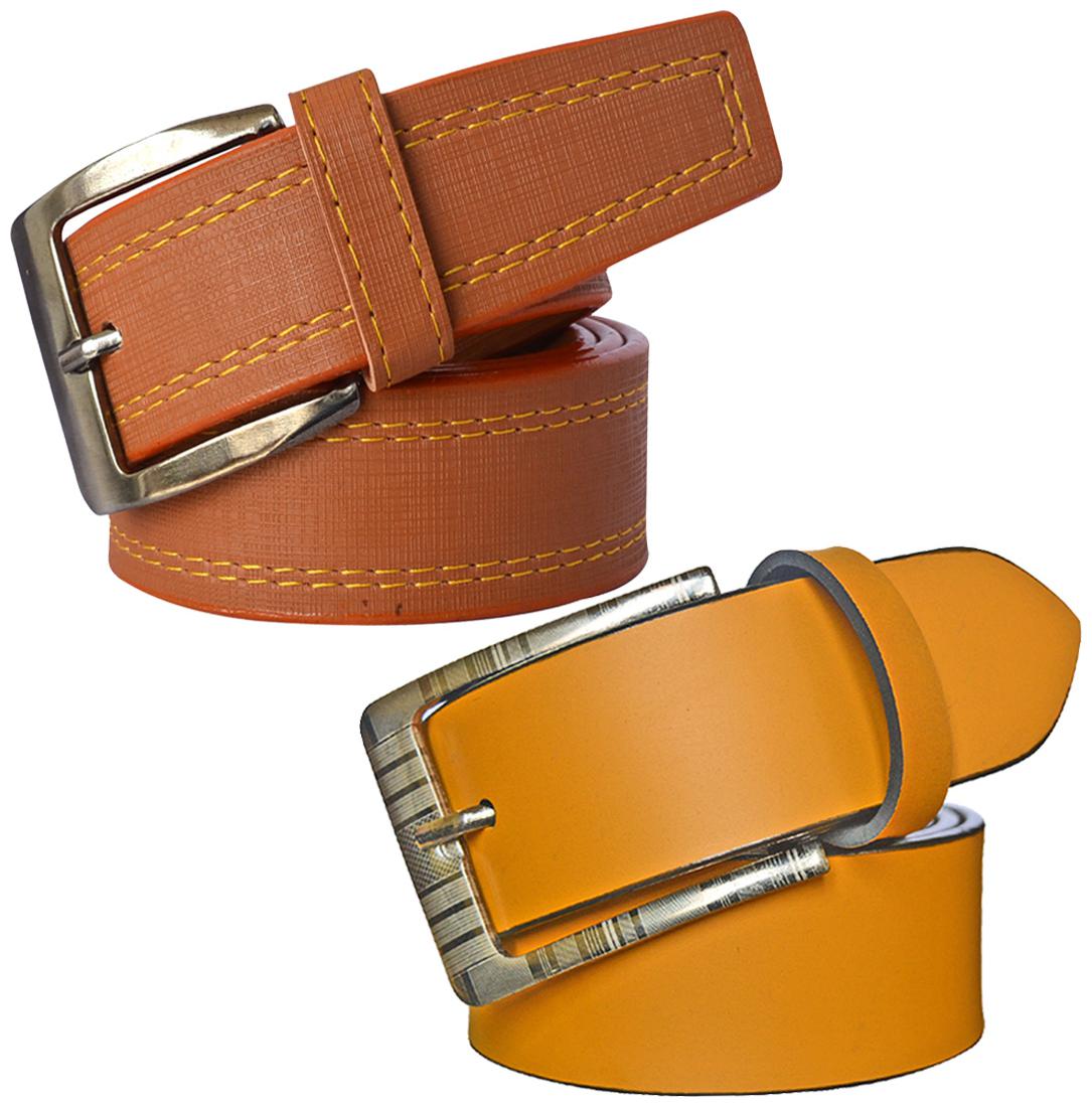 

Sunshopping Men s Tan Synthetic Leather Belt