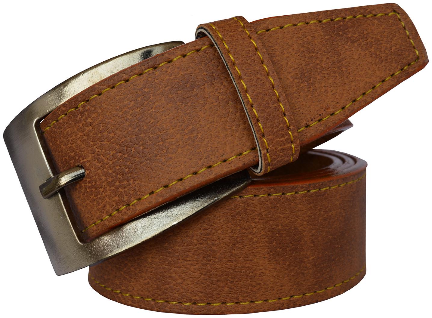

Sunshopping men s Brown Needle pin Point Buckle Leatherite belt
