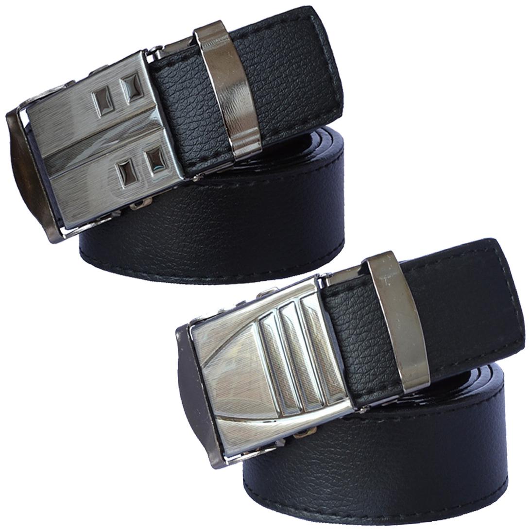 

Sunshopping Men s Black Synthetic Auto Lock Buckle Belt