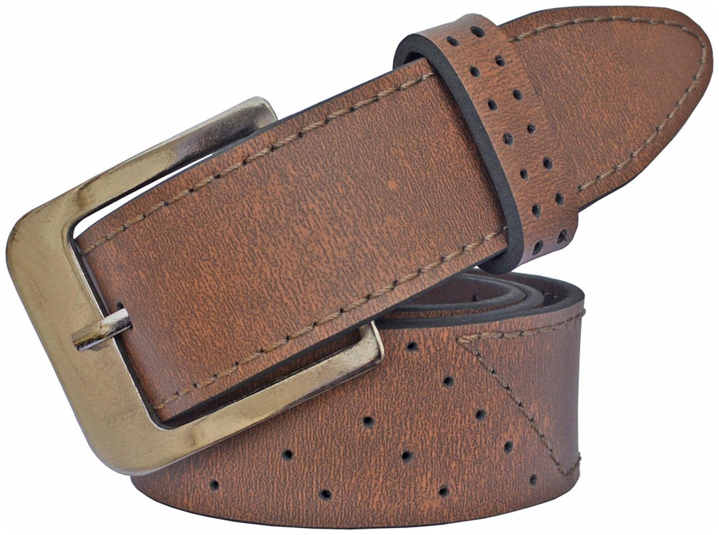 

Sunshopping men s Brown Needle Pin Point Buckle belt