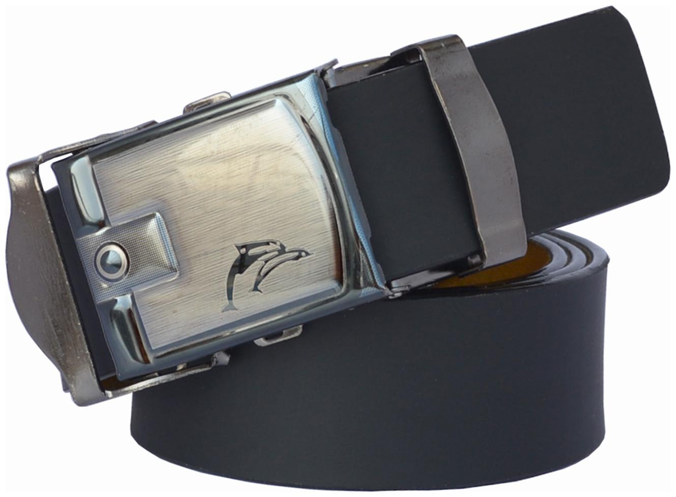 

Sunshopping men s Black Auto Lock Buckle Leatherite belt