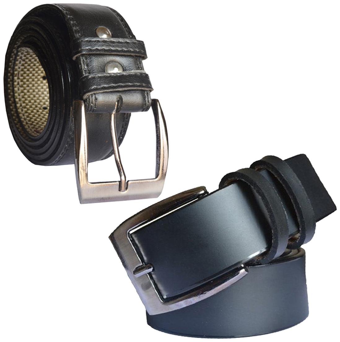 

Sunshopping men s Black Leatherite belts combo