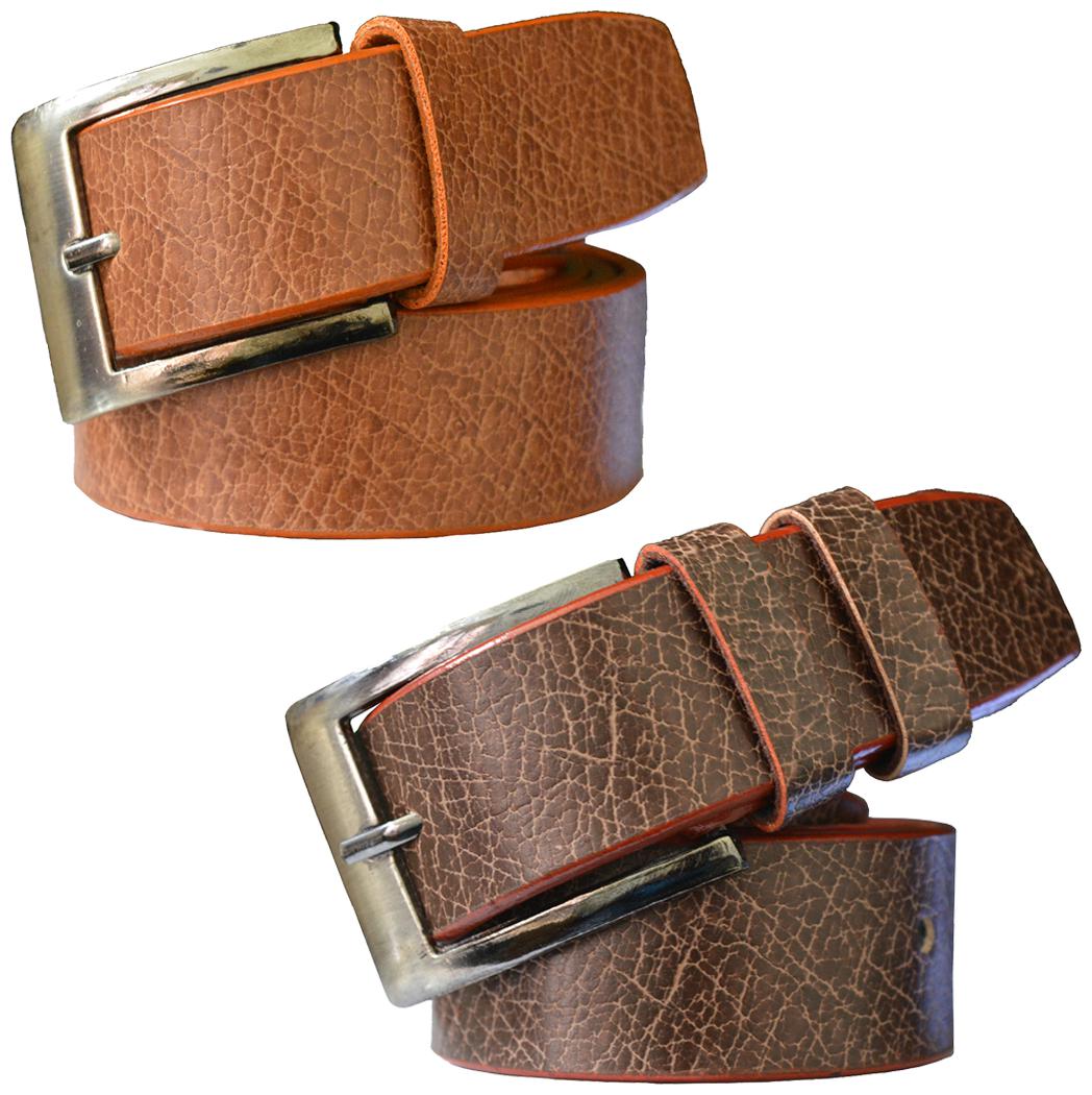 

Sunshopping men s tan and brown leatherite pin point buckle belts combo