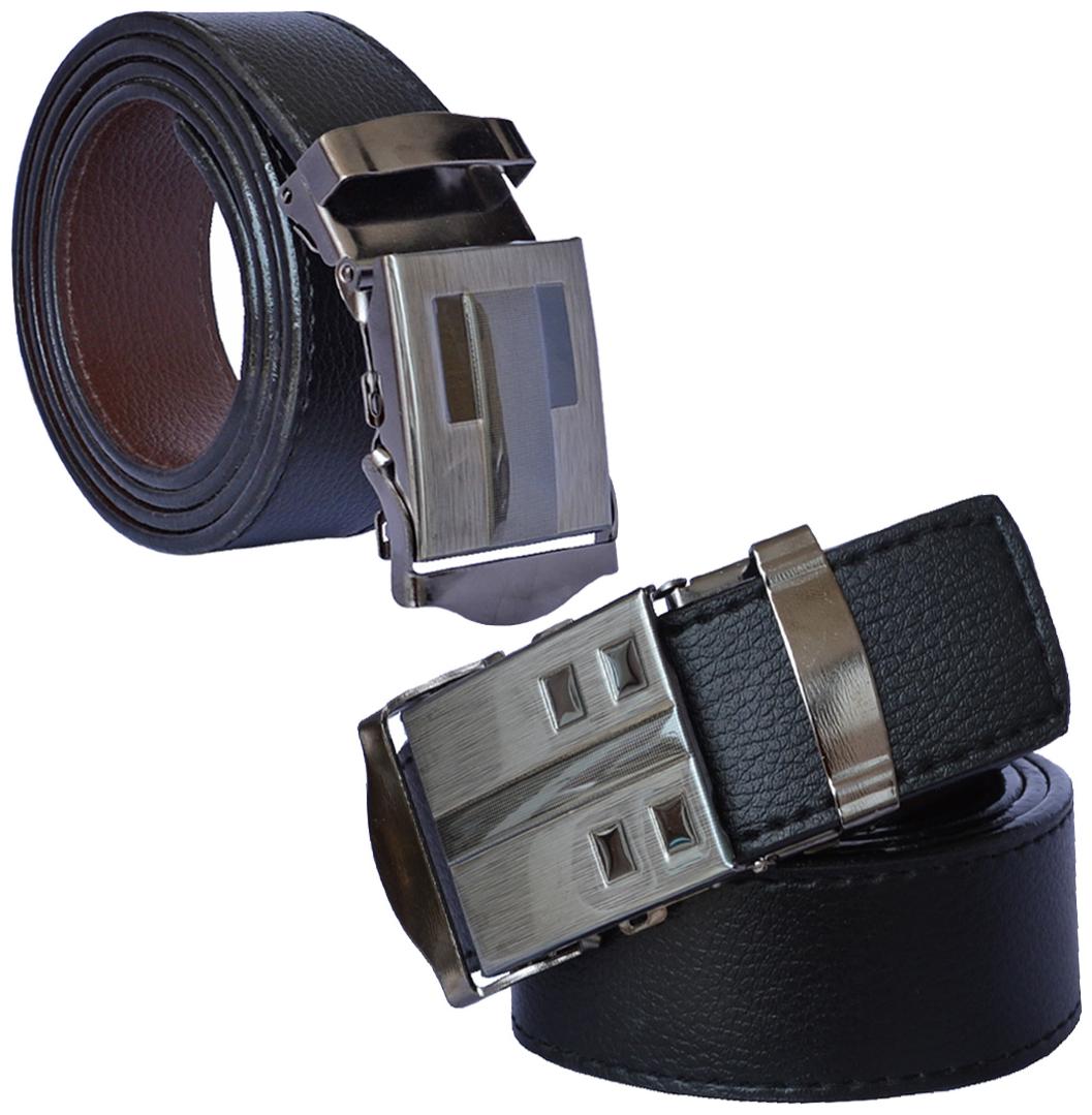

Sunshopping Men s Black Synthetic Auto Lock Buckle Belt
