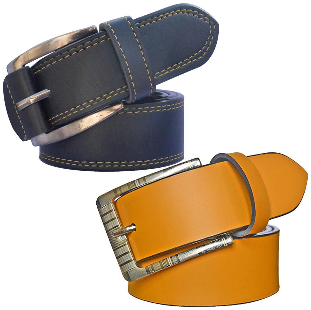 

Sunshopping Men s Black And Tan Synthetic Belt