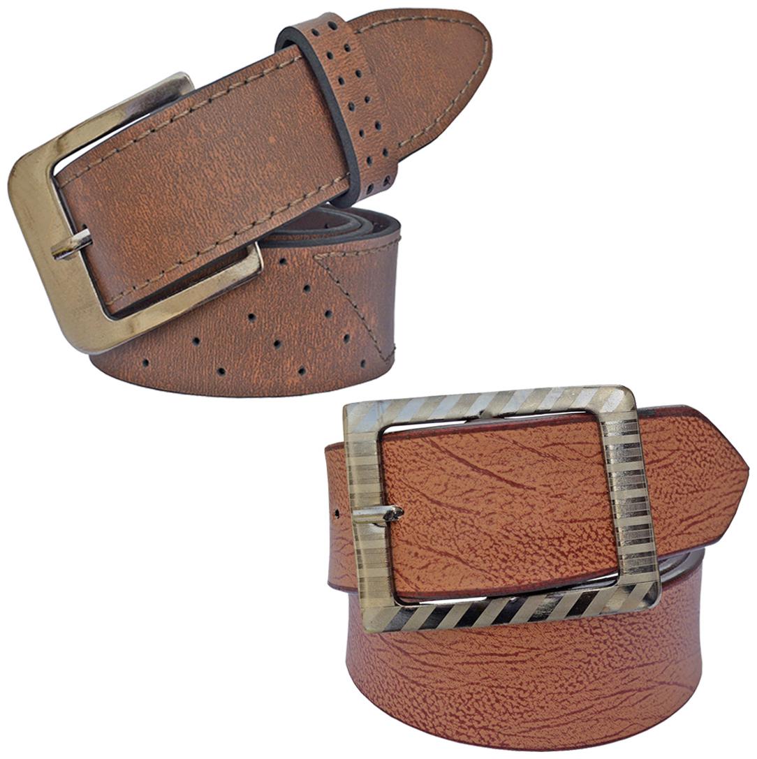 

Sunshopping men s Brown Synthetic belts combo